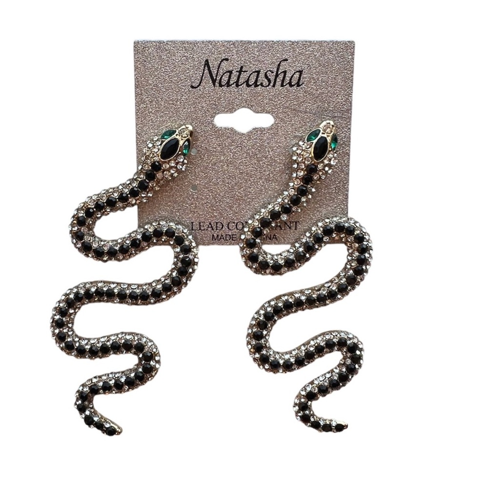 Bling Snake Earrings